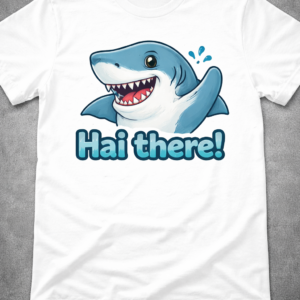 "Hai there" T-Shirt weiß